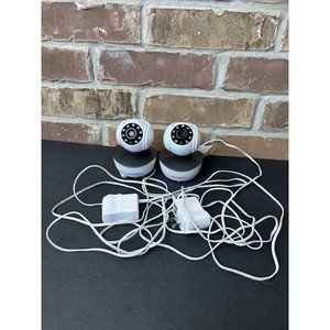 Motorola 360° Infrared Night Vision MBP43BU Baby Camera W/ Adapters Lot Of 2